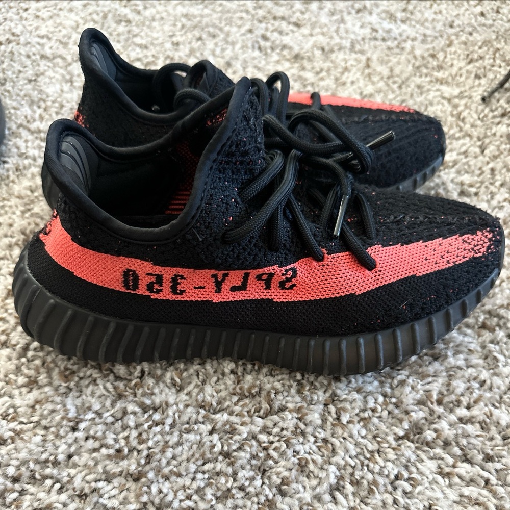 Size 4.5 - adidas Yeezy Boost 350 V2 Low Red Stripe